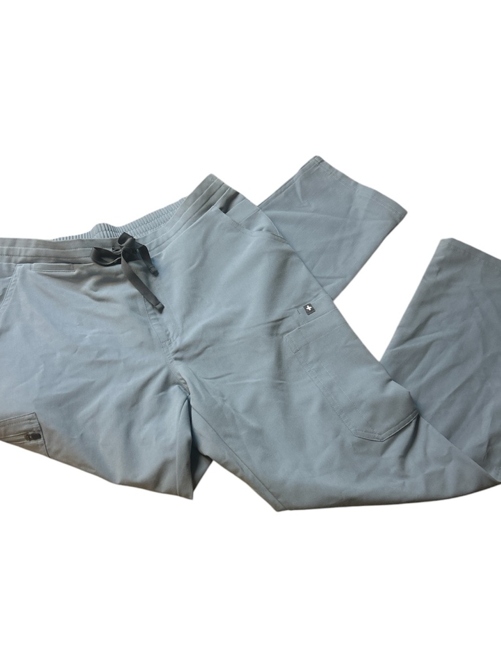 Figs Scrub Pants in Light Blue with Drawstring Waist  Size Medium